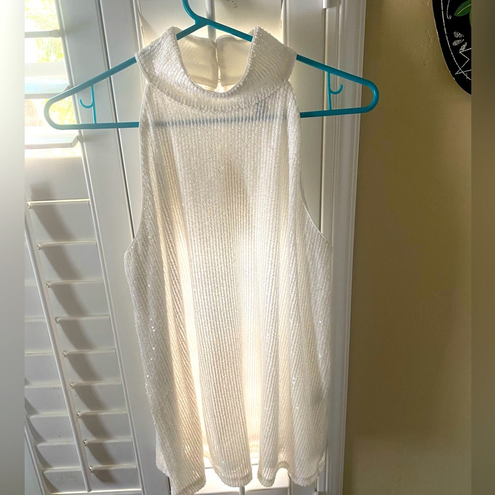 Beautiful women’s white beaded blouse